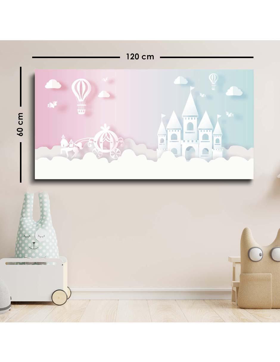 Cuadro decorativo Castillo sobre las nubes con barniz a registro 6