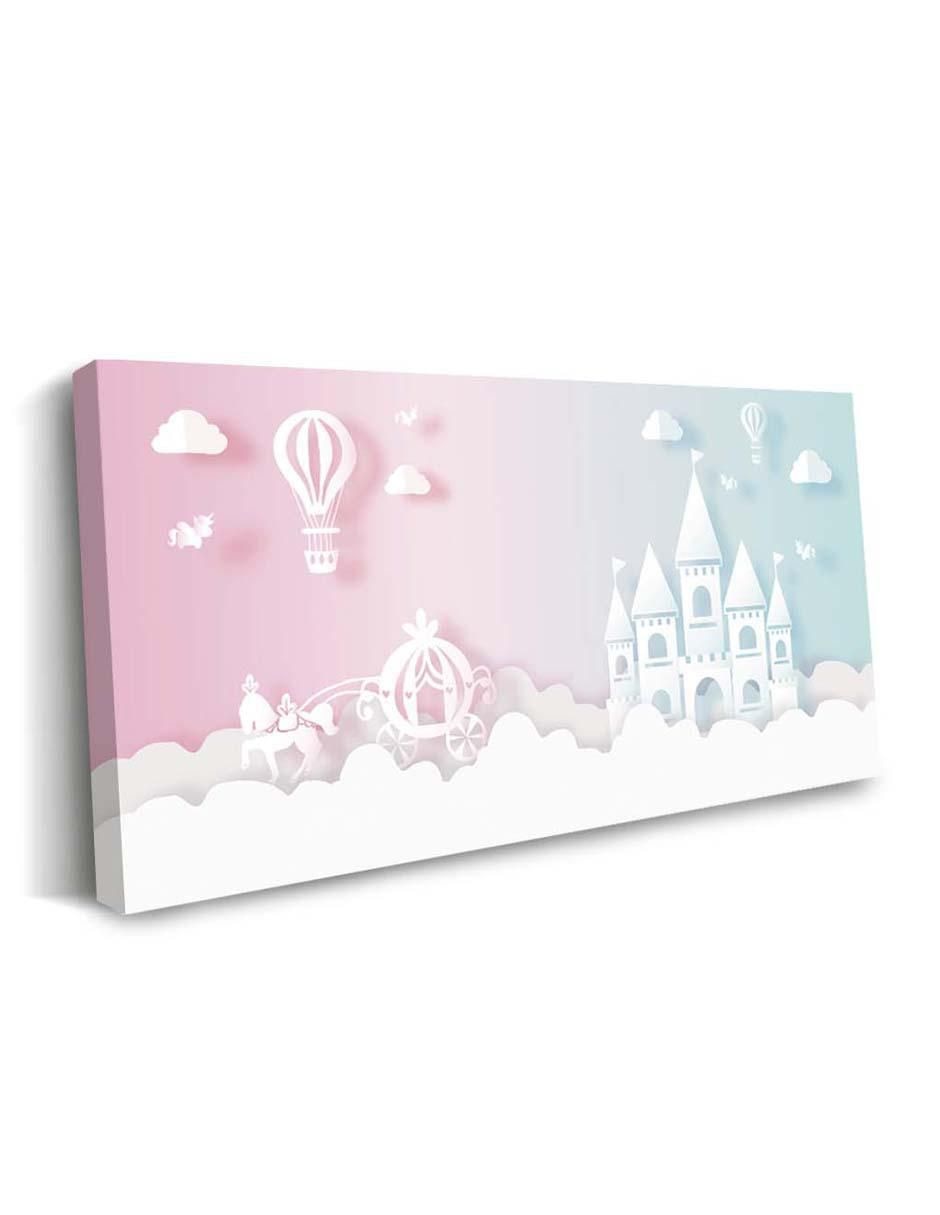 Cuadro decorativo Castillo sobre las nubes con barniz a registro 2