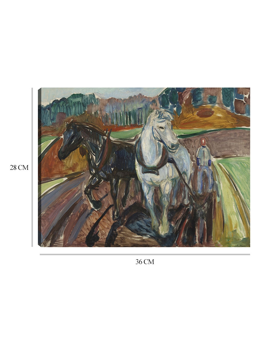 Cuadro decorativo Arado de otoño (1919) técnica mixta Animales Domésticos 2