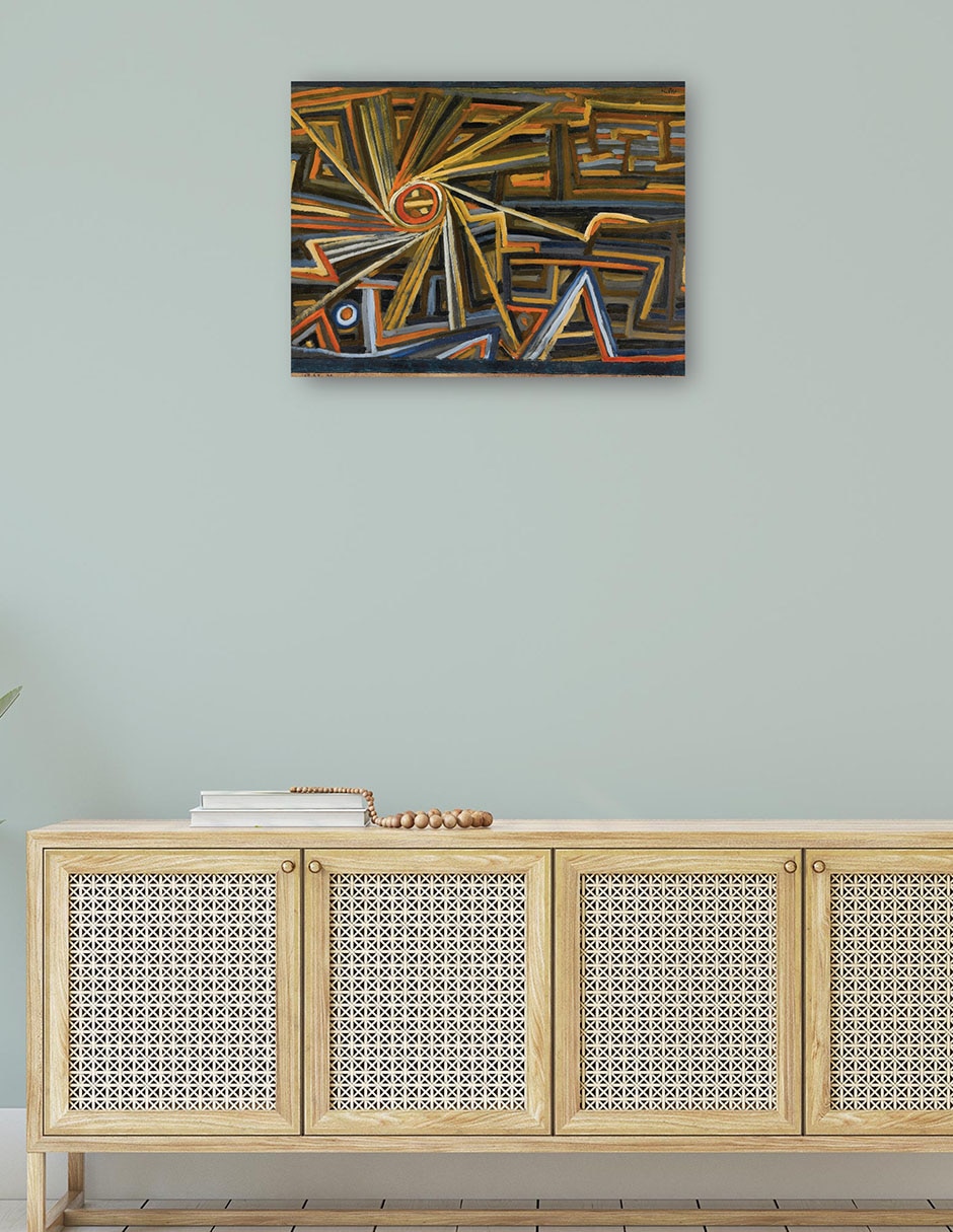 Cuadro decorativo Strahlung y rotación (1924) técnica mixta Colores 4