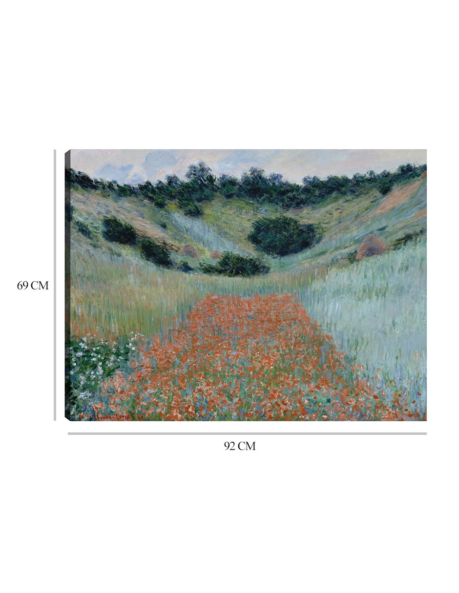 Cuadro decorativo Campo de amapolas en una hondonada cerca de Giverny (1885) técnica mixta Campos 2