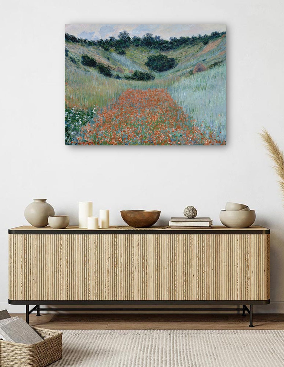Cuadro decorativo Campo de amapolas en una hondonada cerca de Giverny (1885) técnica mixta Campos 5