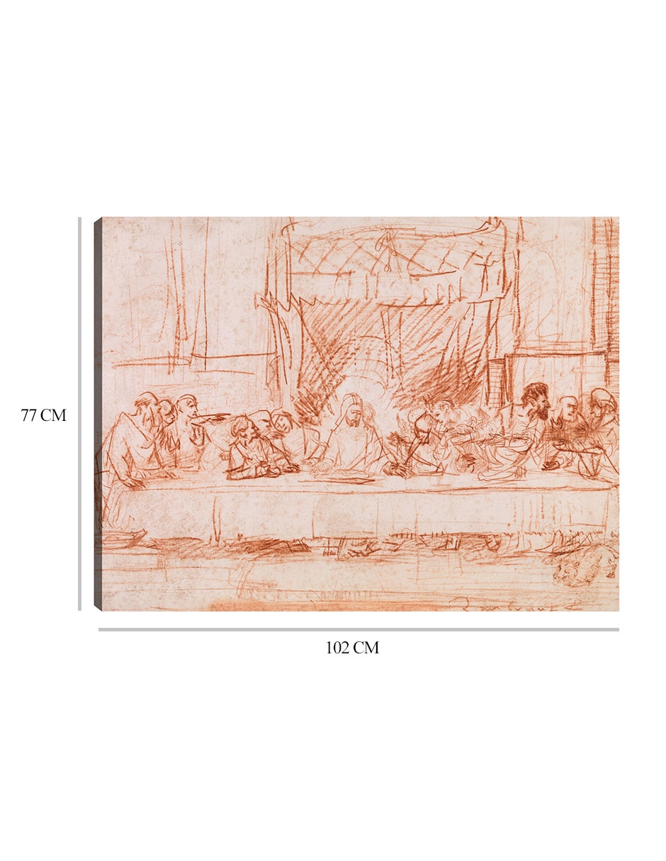 Cuadro decorativo La Última Cena, según Leonardo da Vinci (1634-1635) técnica mixta Figuras Celestiales 8
