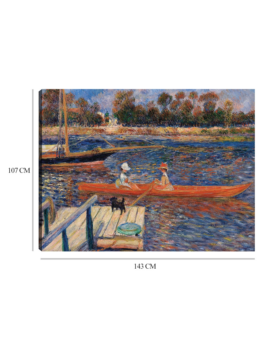 Cuadro decorativo El Sena en Argenteuil (1888) técnica mixta Ríos 2