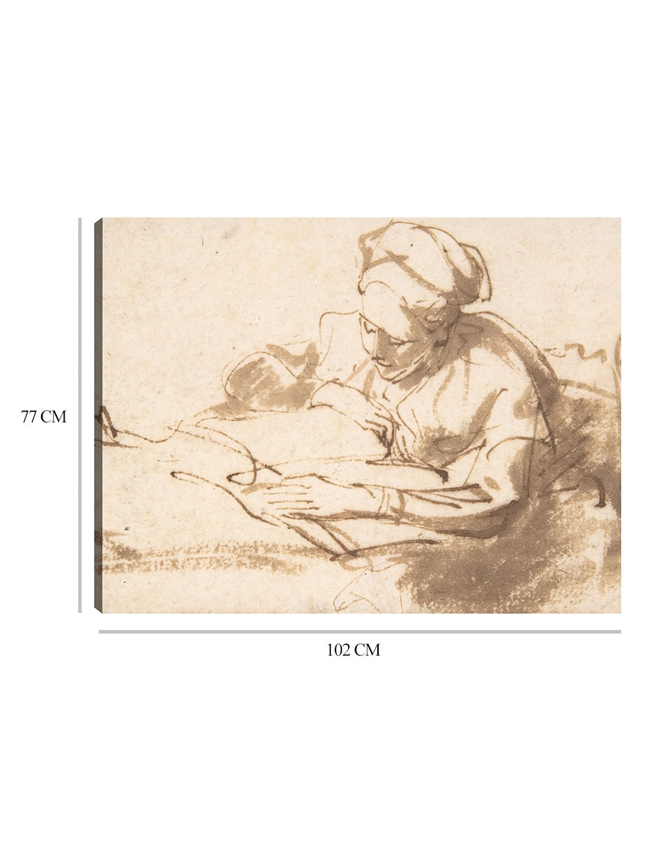 Cuadro decorativo Mujer leyendo (1606–69) técnica mixta Bocetos 8
