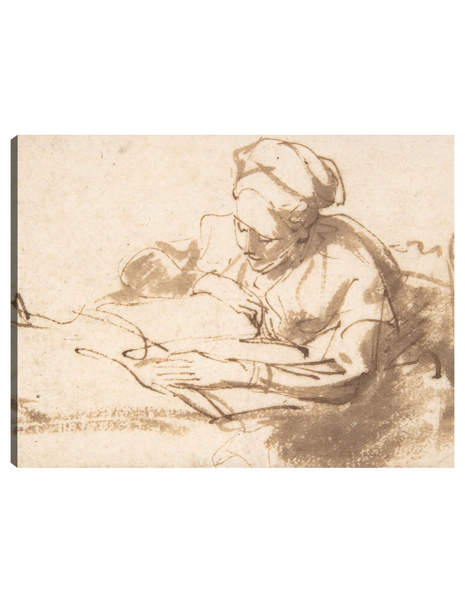 Cuadro decorativo Mujer leyendo (1606–69) técnica mixta Bocetos