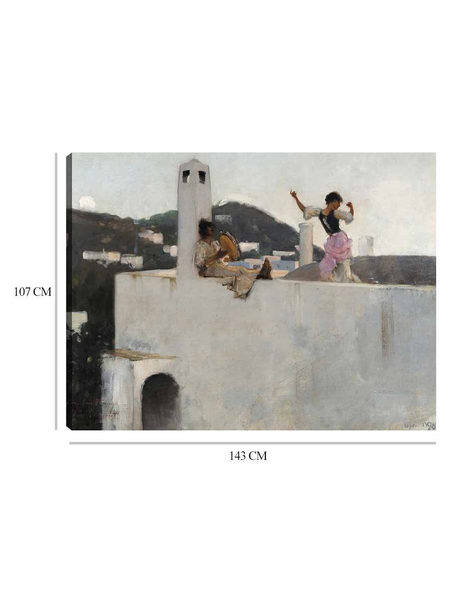 Cuadro decorativo La chica Capri en la azotea (1878) técnica mixta Retratos 2