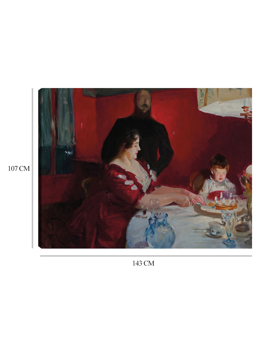 Cuadro decorativo La fiesta de cumpleaños (1885) técnica mixta Retratos 2