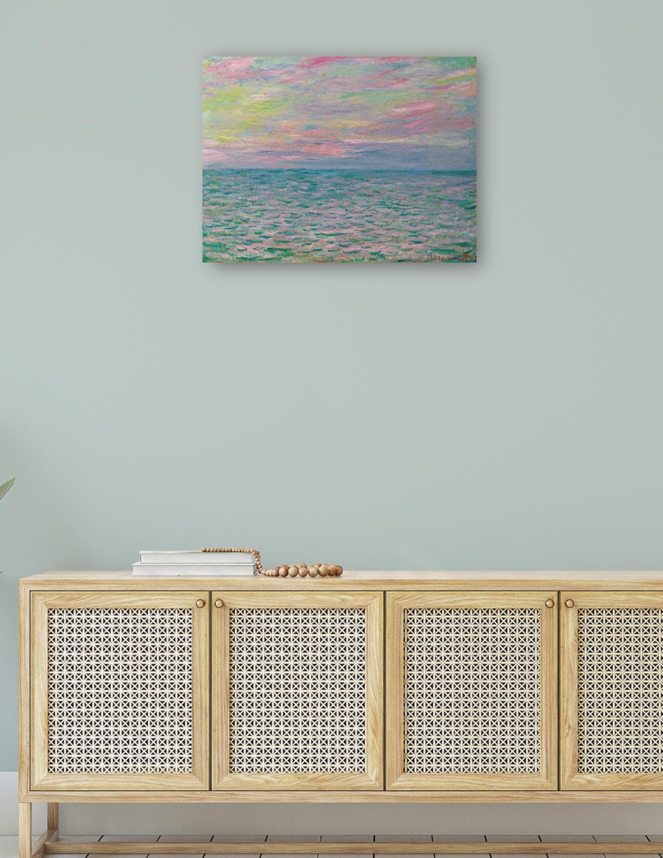 Cuadro decorativo Puesta de sol en Pourville, mar abierto (1882) técnica mixta Océanos 4