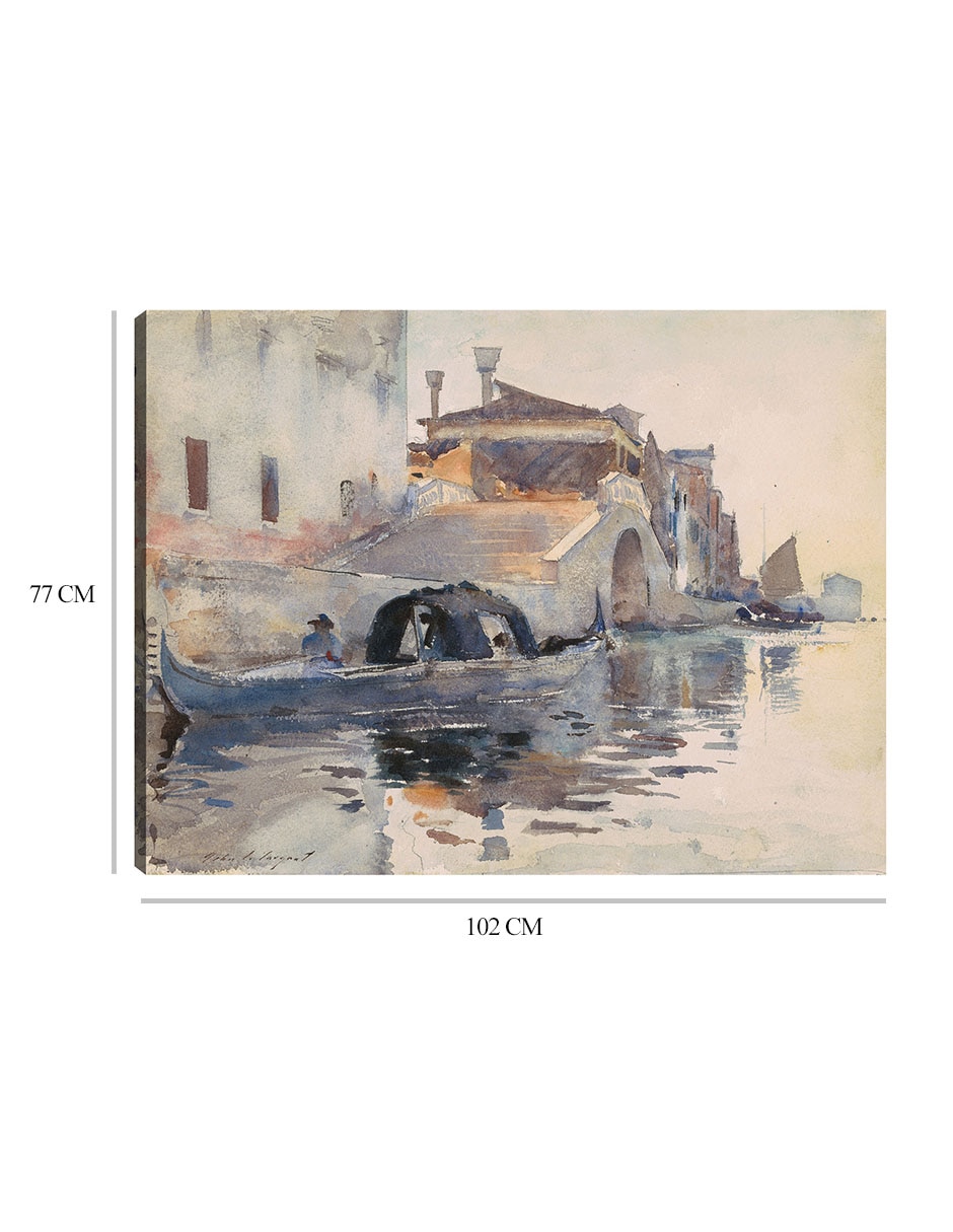 Cuadro decorativo Punte Panada, Nuevas fundaciones, Venecia (c. 1880) técnica mixta Puentes 2