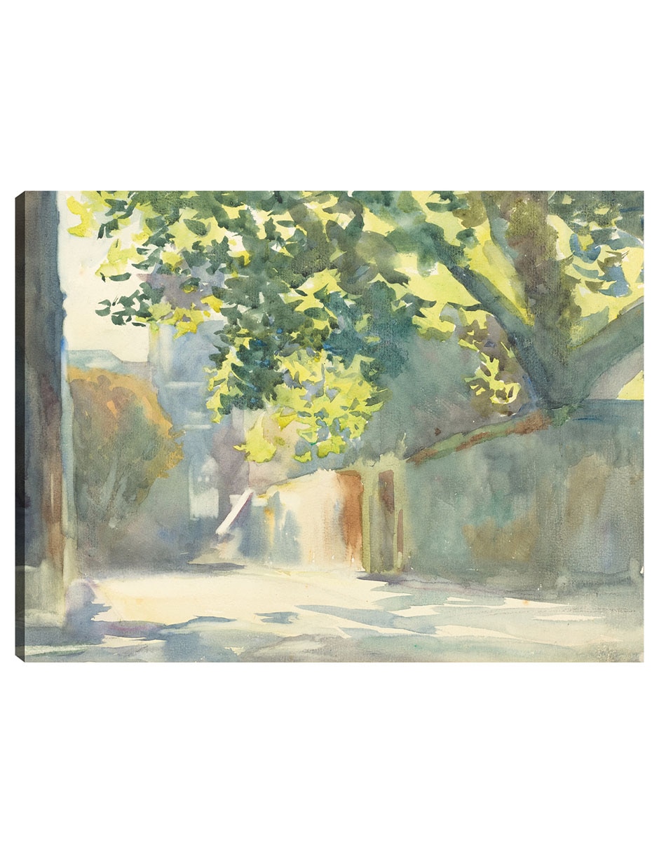 Cuadro decorativo Pared iluminada por el sol debajo de un árbol (c. 1913) técnica mixta Arquitectura