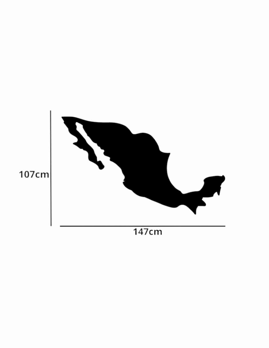 Cuadro decorativo mapa de madera de mexico 5