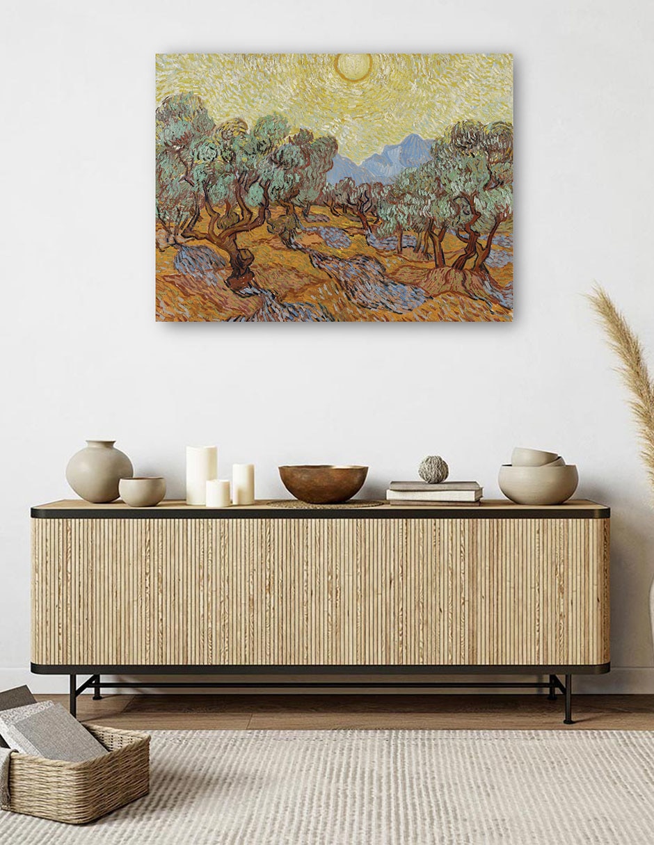 Cuadro decorativo Olivos (1889) técnica mixta Campos 5