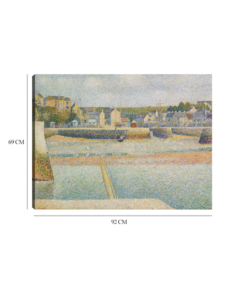 Cuadro decorativo Port-En-Bessin, El puerto exterior (marea baja) (1888) técnica mixta Paisajes 3
