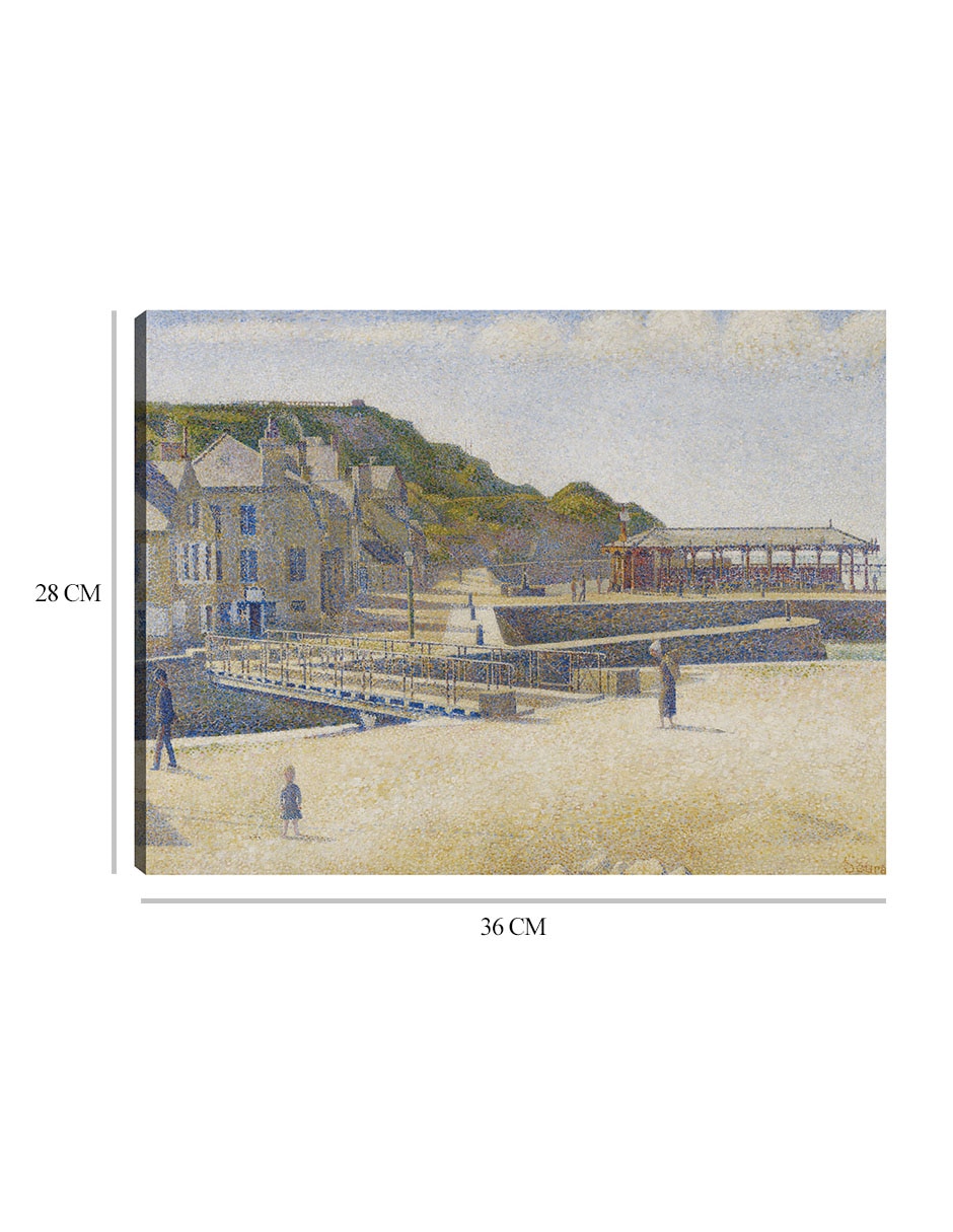 Cuadro decorativo Puerto-en-Bessin (1888) técnica mixta Playas 2