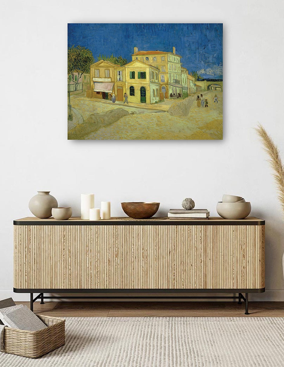 Cuadro decorativo La casa amarilla (`La calle’) técnica mixta Arquitectura 5