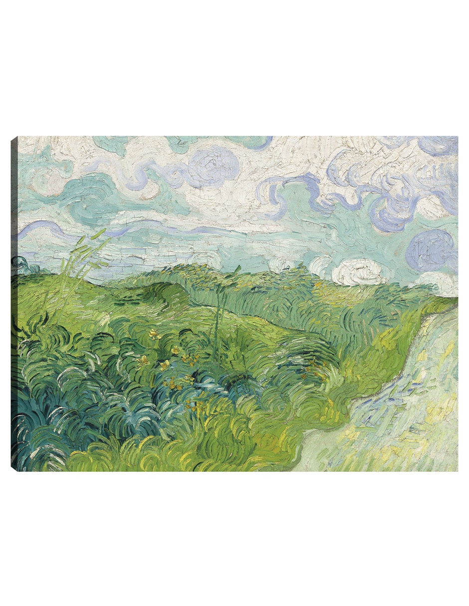 Cuadro decorativo Campos de trigo verdes, Auvers (1890) técnica mixta Campos Cuadro decorativo Campos de trigo verdes, Auvers (1890) técnica mixta Campos