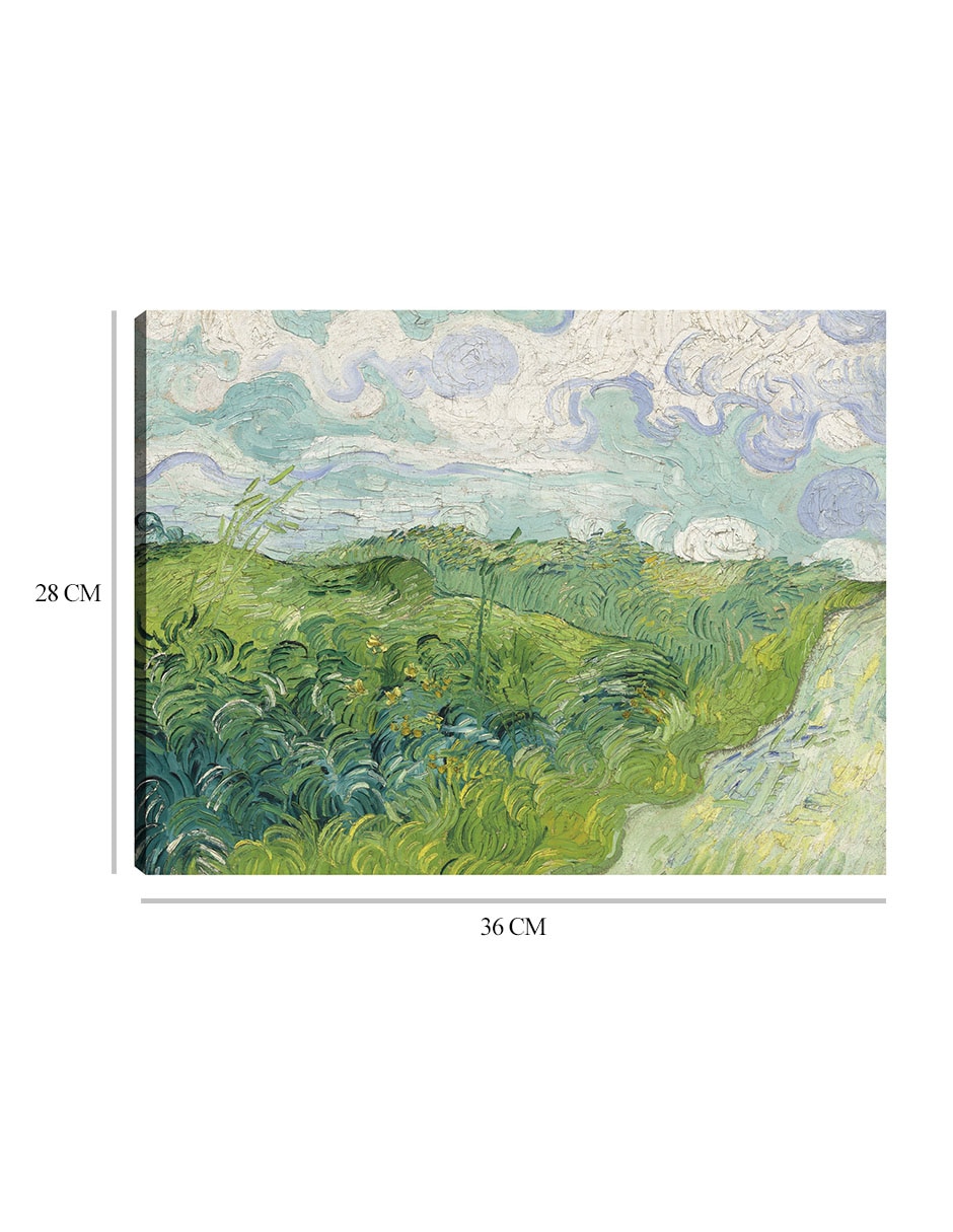 Cuadro decorativo Campos de trigo verdes, Auvers (1890) técnica mixta Campos 2