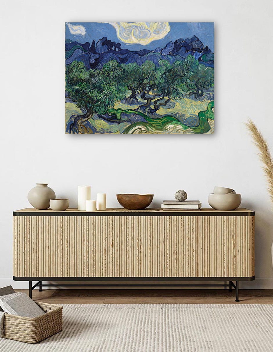 Cuadro decorativo Los olivos técnica mixta Campos 5