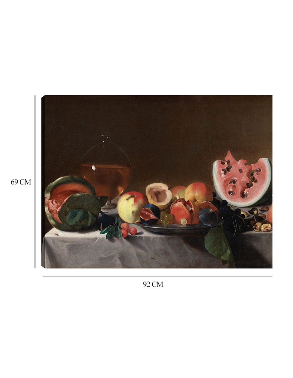 Cuadro decorativo Naturaleza muerta con fruta y garrafa, c. 1610/1620 técnica mixta Comida 8