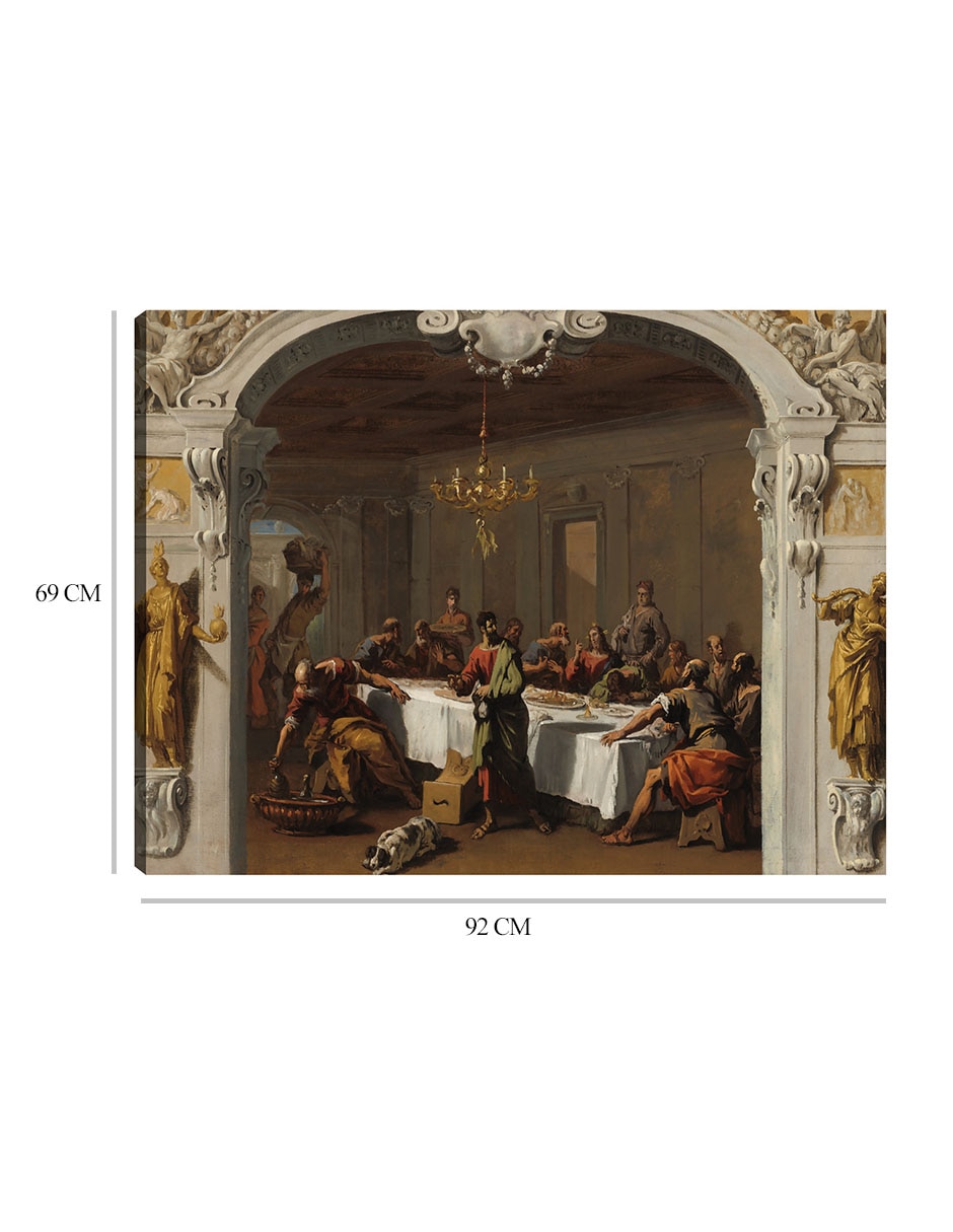 Cuadro decorativo La última cena, 1713/1714 técnica mixta Figuras Celestiales 2