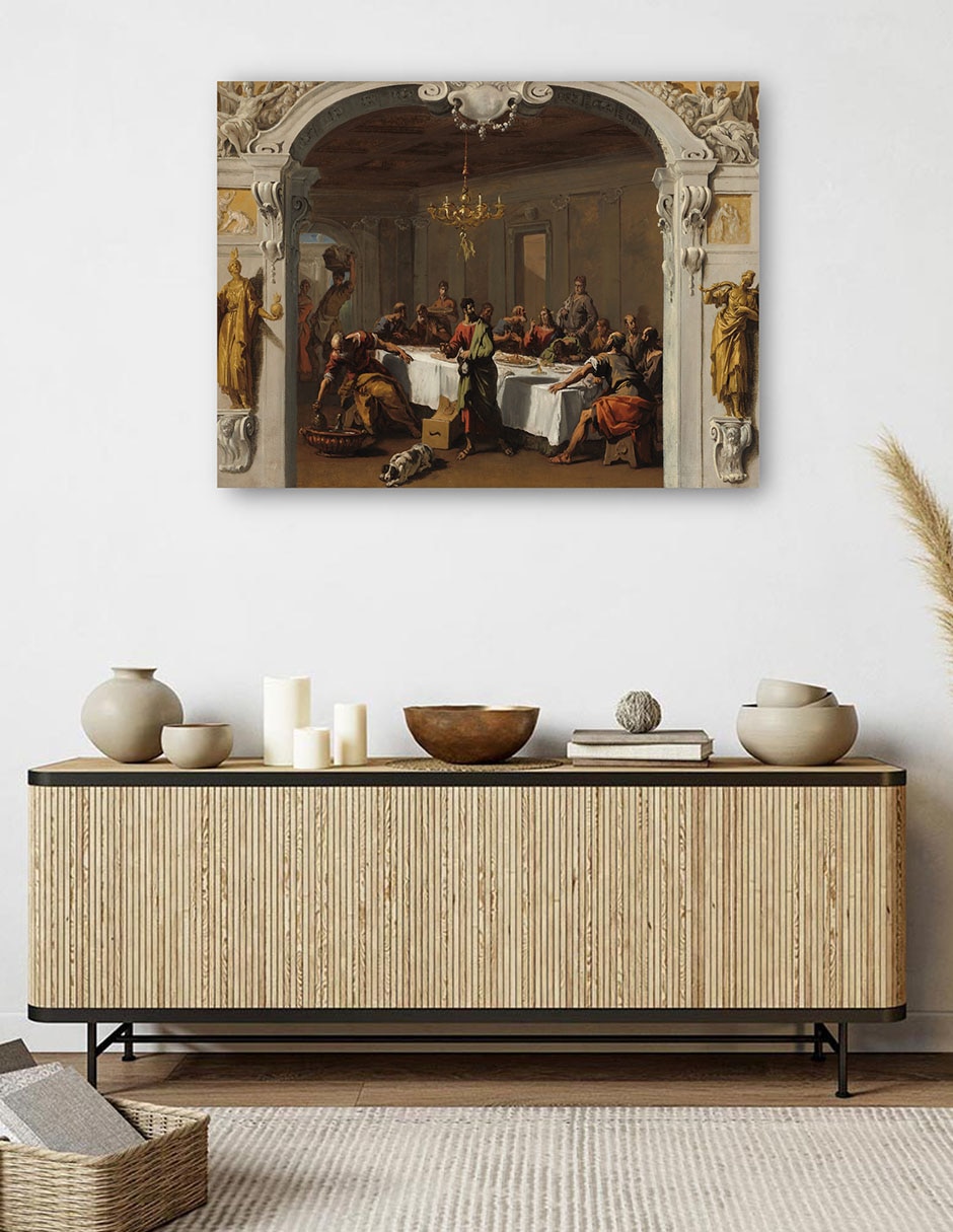 Cuadro decorativo La última cena, 1713/1714 técnica mixta Figuras Celestiales 5