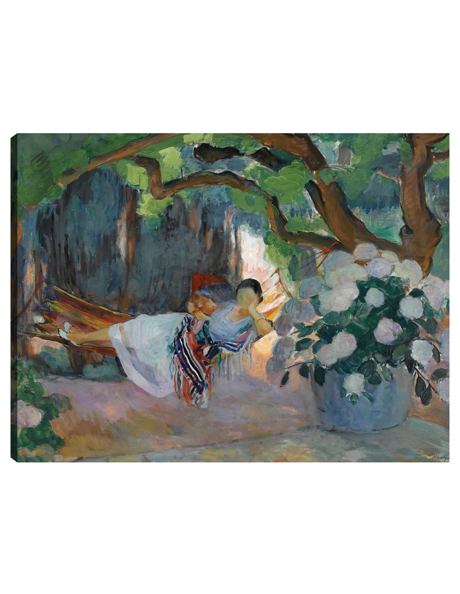 Cuadro decorativo Le Pradet, Mujer joven en una hamaca (Nono) técnica mixta Retratos Cuadro decorativo Le Pradet, Mujer joven en una hamaca (Nono) técnica mixta Retratos