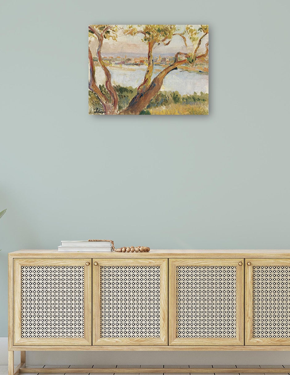Cuadro decorativo Vista de Antibes técnica mixta Lagos 4