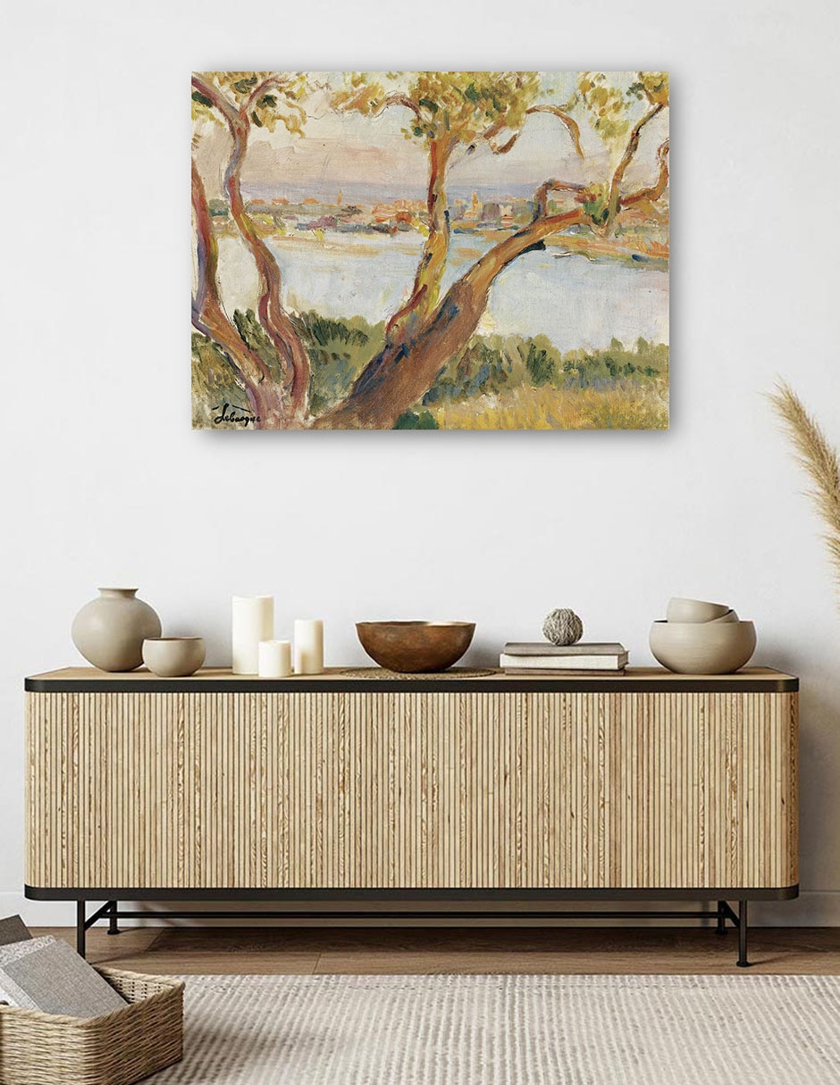 Cuadro decorativo Vista de Antibes técnica mixta Lagos 5