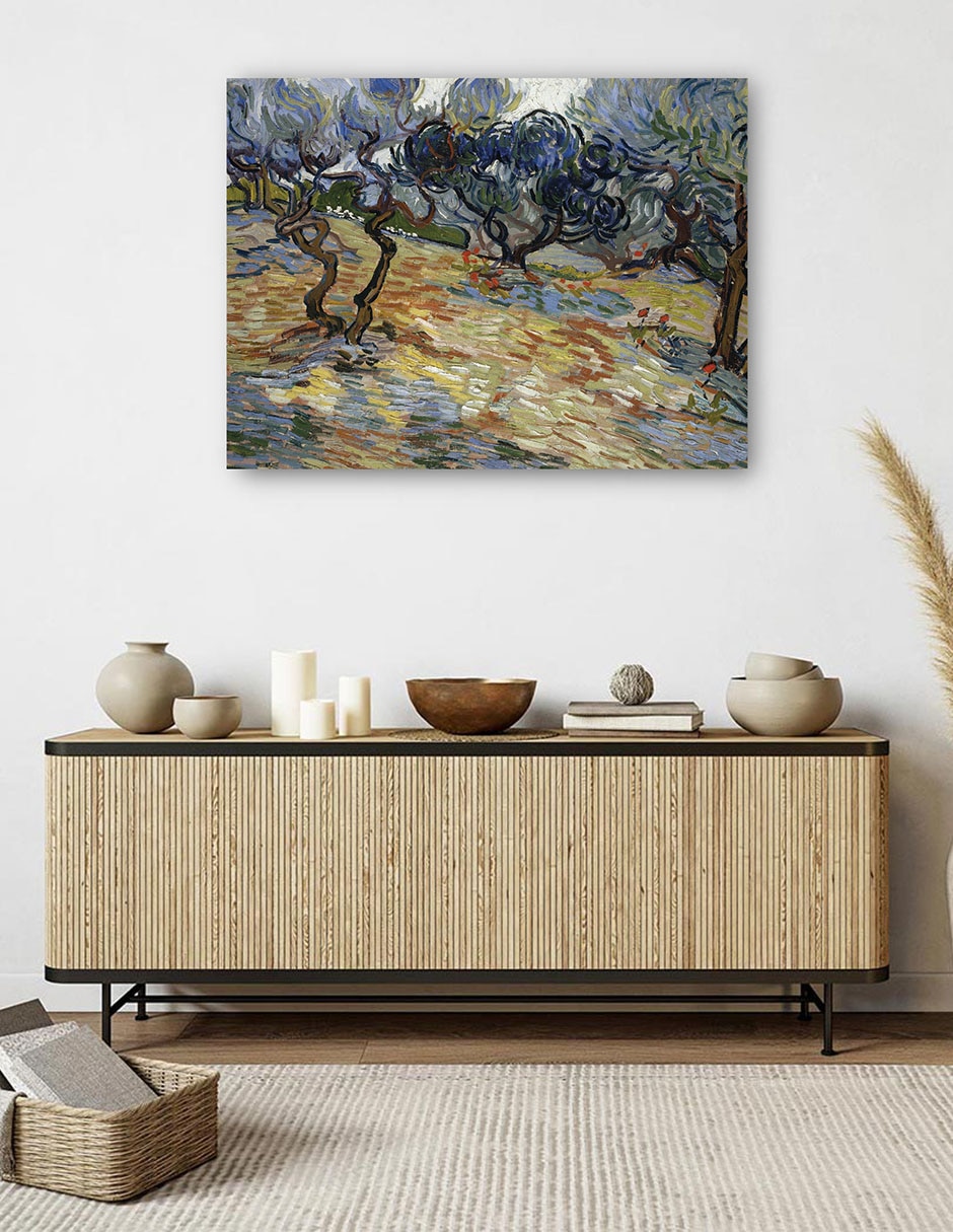 Cuadro decorativo Olivos técnica mixta Campos 5