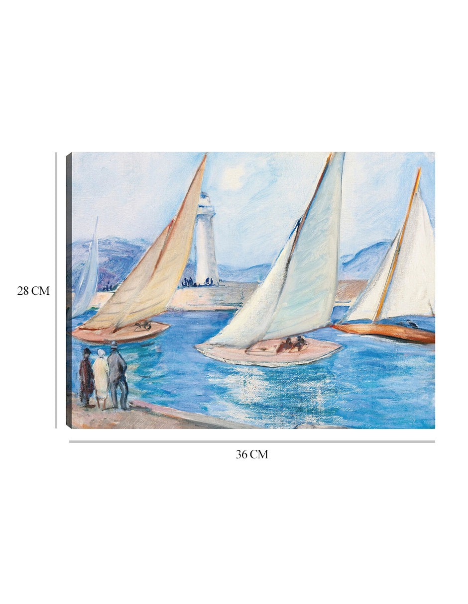 Cuadro decorativo Inicio de Regatas en el Sur, St. Tropez (década de 1920) técnica mixta Navegación 8