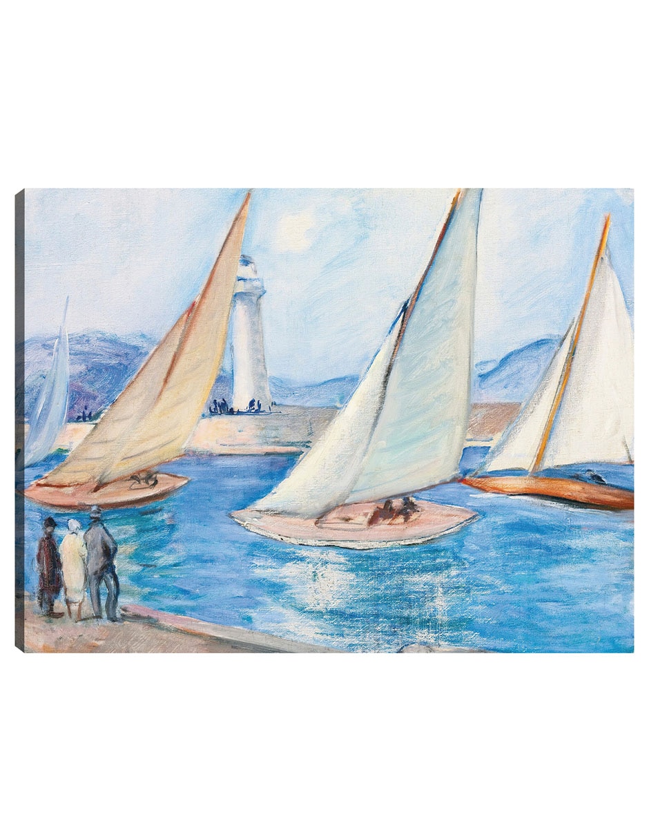 Cuadro decorativo Inicio de Regatas en el Sur, St. Tropez (década de 1920) técnica mixta Navegación