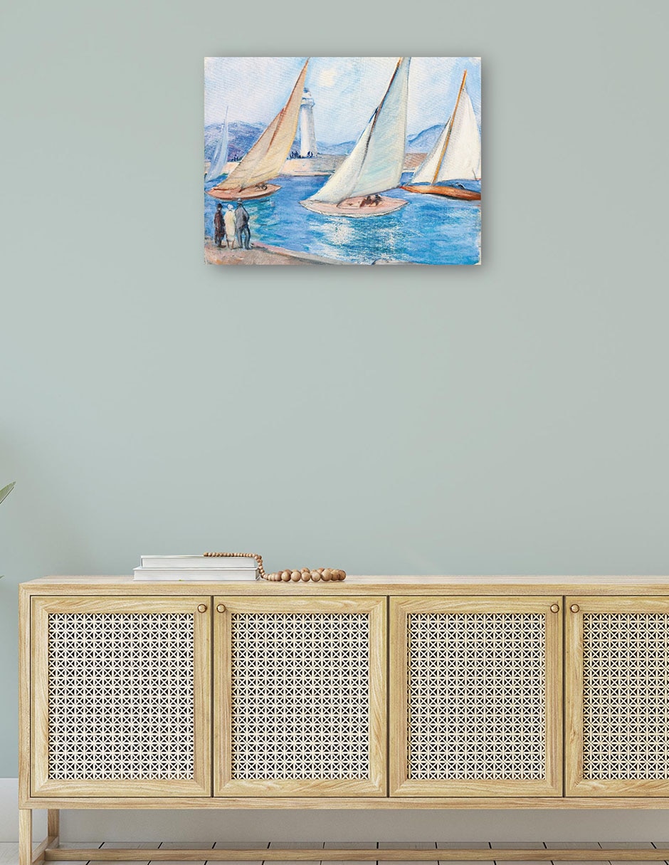 Cuadro decorativo Inicio de Regatas en el Sur, St. Tropez (década de 1920) técnica mixta Navegación 4