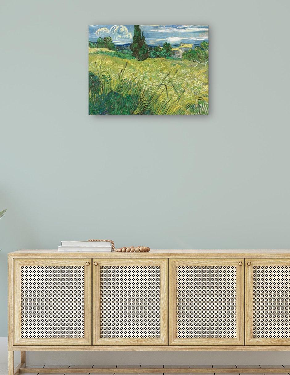 Cuadro decorativo Campo verde técnica mixta Campos 4