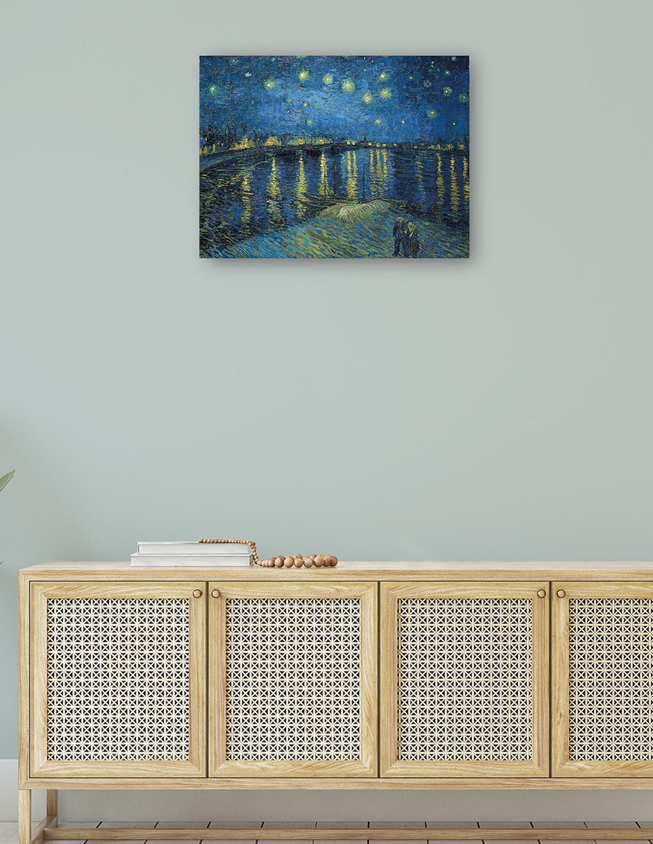 Cuadro decorativo Noche estrellada sobre el Ródano (1888) técnica mixta Inspiración 4