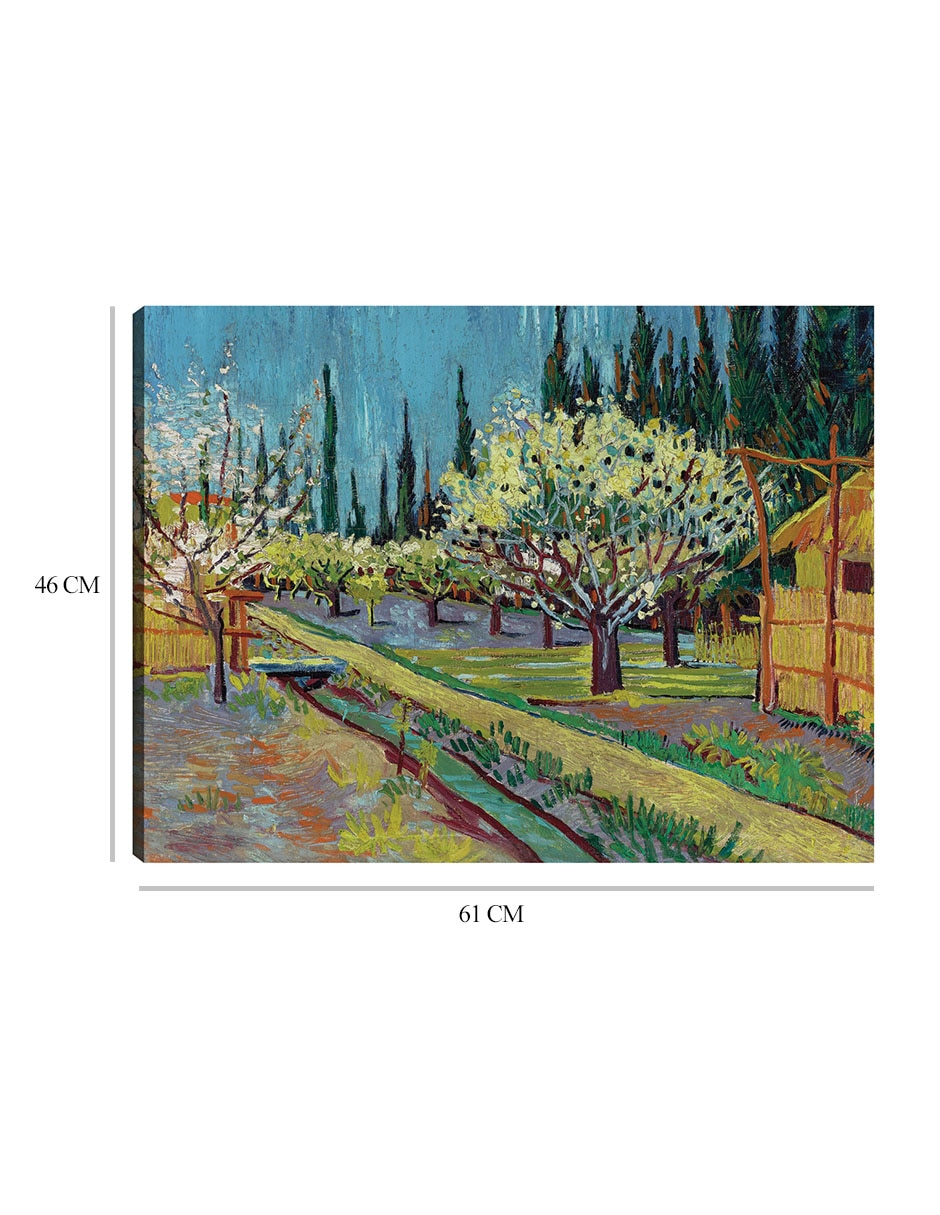 Cuadro decorativo Huerto bordeado de cipreses (1888) técnica mixta Caminos 8