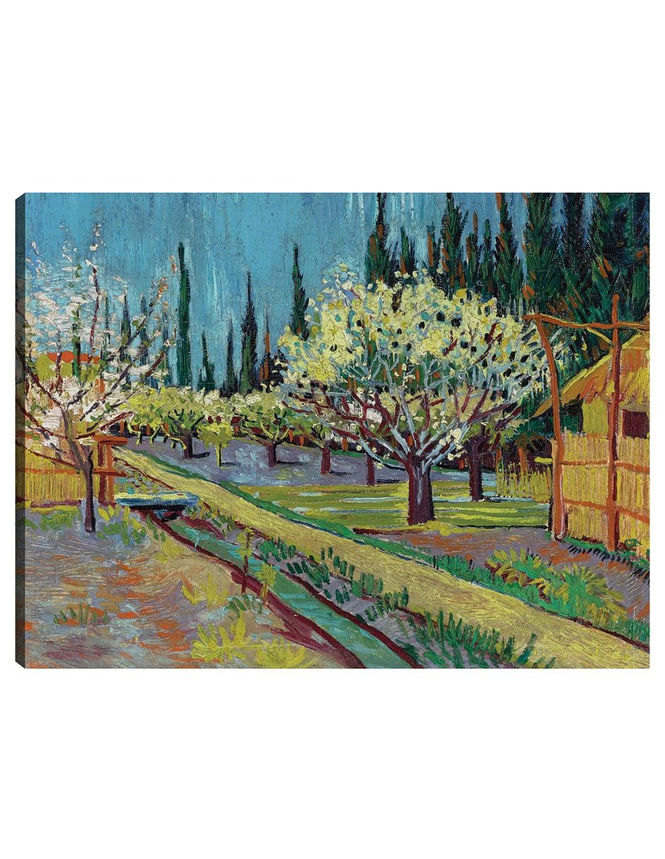 Cuadro decorativo Huerto bordeado de cipreses (1888) técnica mixta Caminos