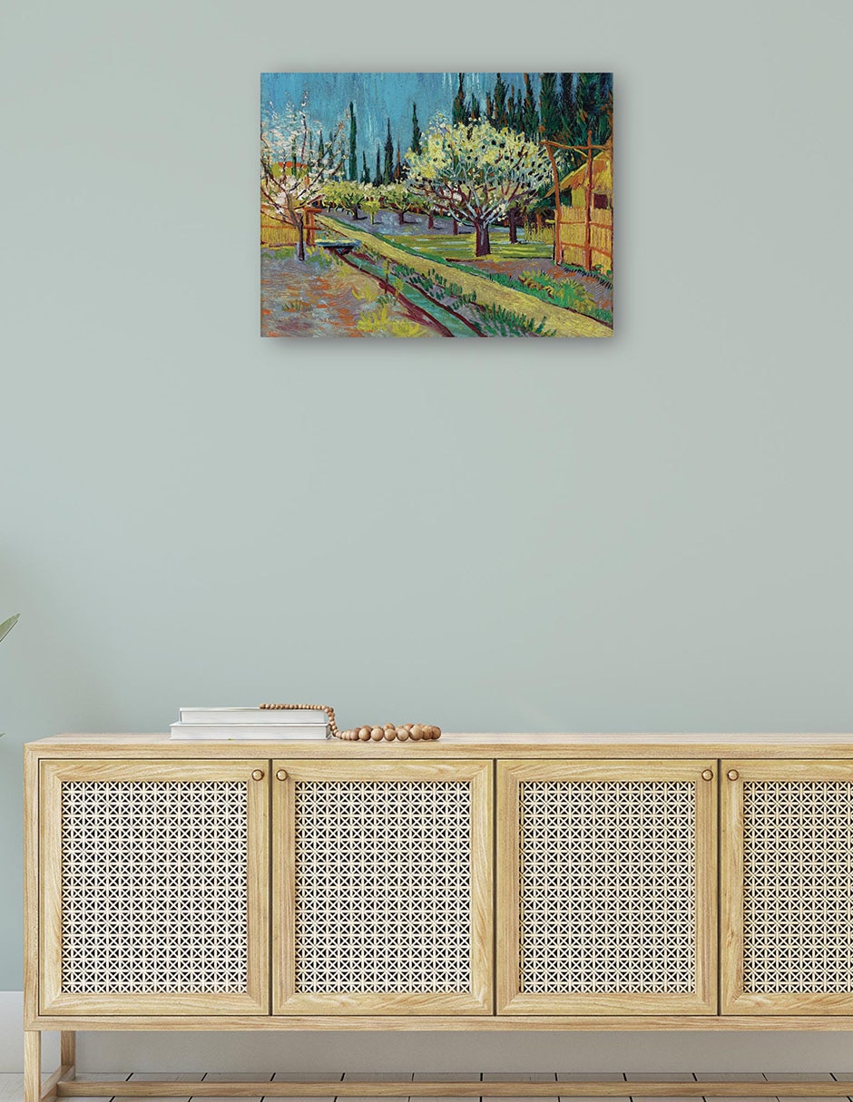 Cuadro decorativo Huerto bordeado de cipreses (1888) técnica mixta Caminos 4
