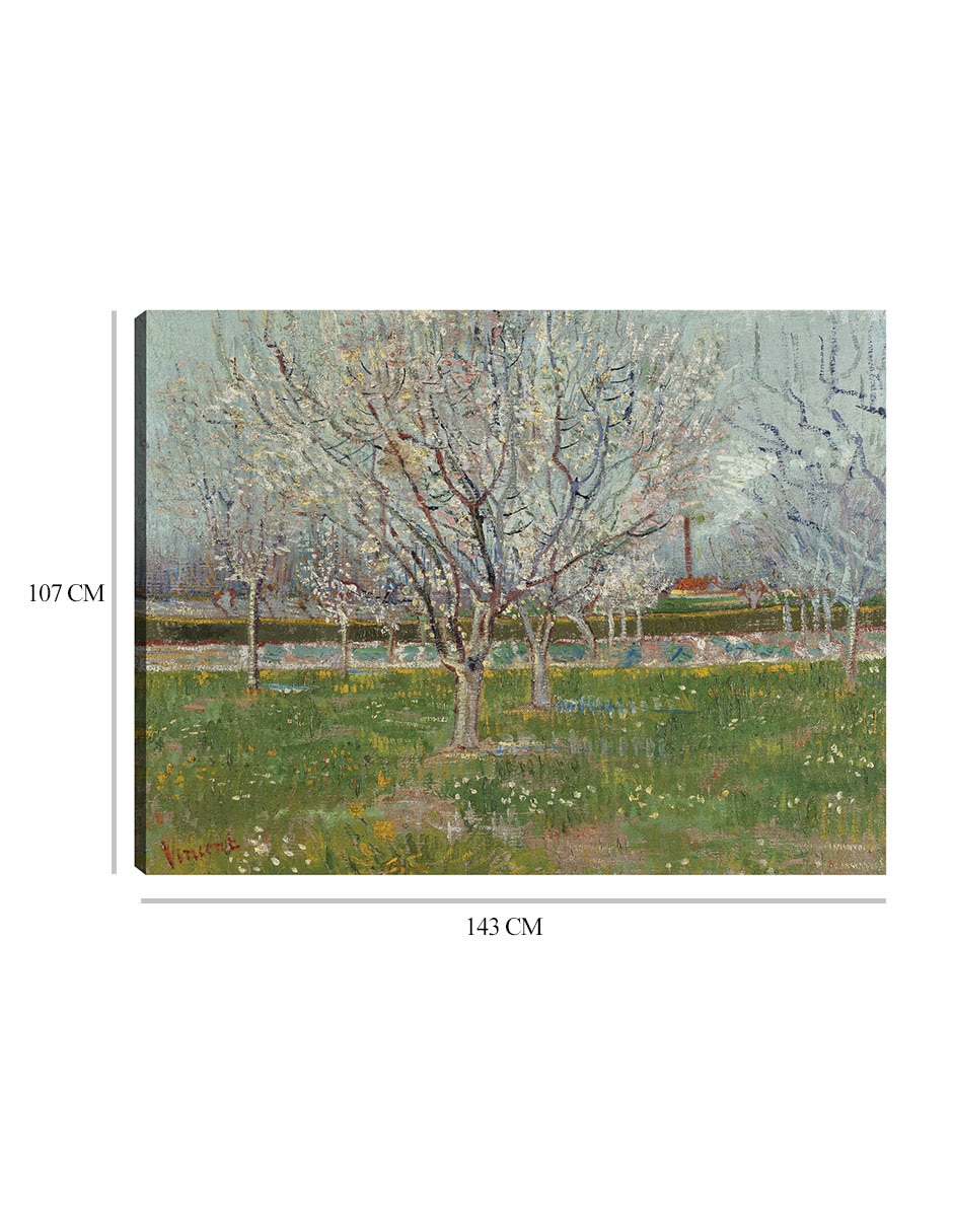Cuadro decorativo Huerto en flor (ciruelos) técnica mixta Campos 8