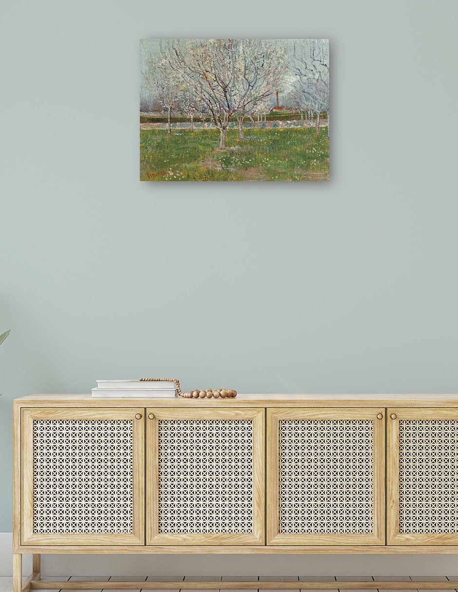 Cuadro decorativo Huerto en flor (ciruelos) técnica mixta Campos 4