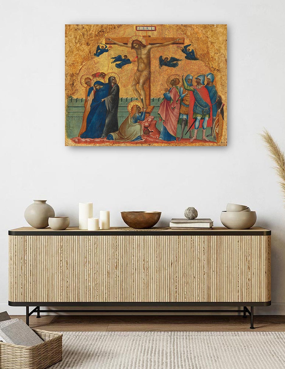 Cuadro decorativo La Crucifixión, c. 1340/1345 técnica mixta Figuras Celestiales 5