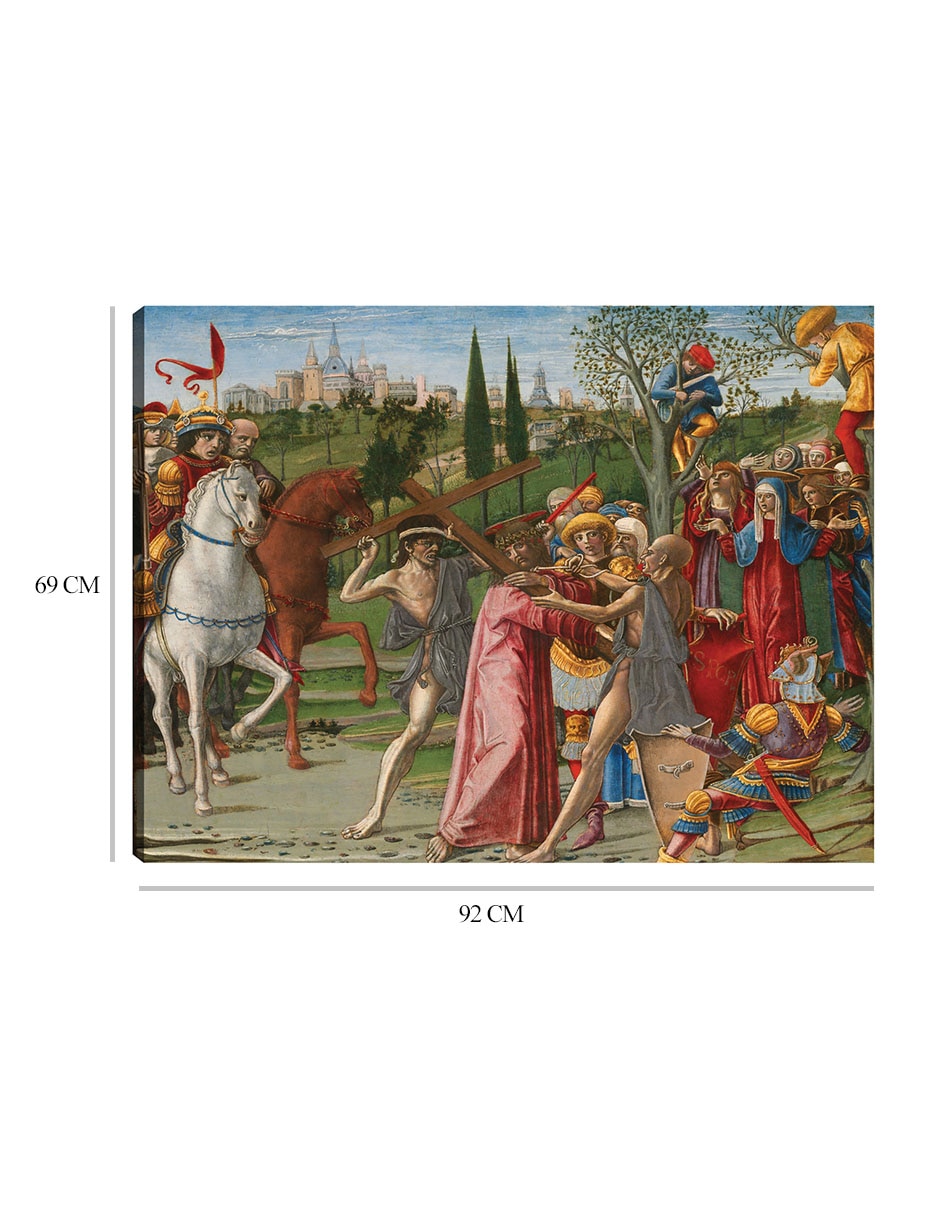 Cuadro decorativo Cristo cargando la cruz técnica mixta Figuras Celestiales 2