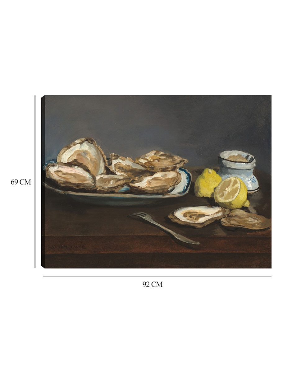 Cuadro decorativo Ostras 1862 técnica mixta Comida 8