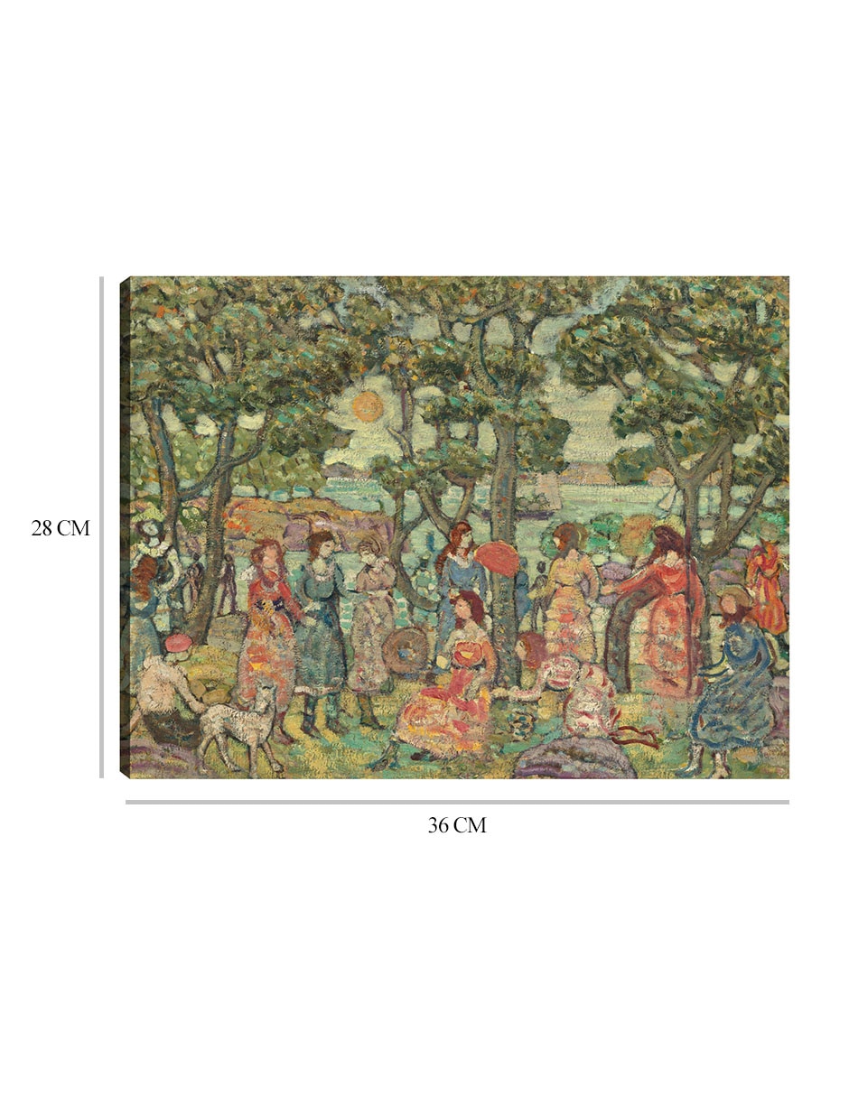 Cuadro decorativo Paisaje con figuras, 1921 técnica mixta Bosques 2