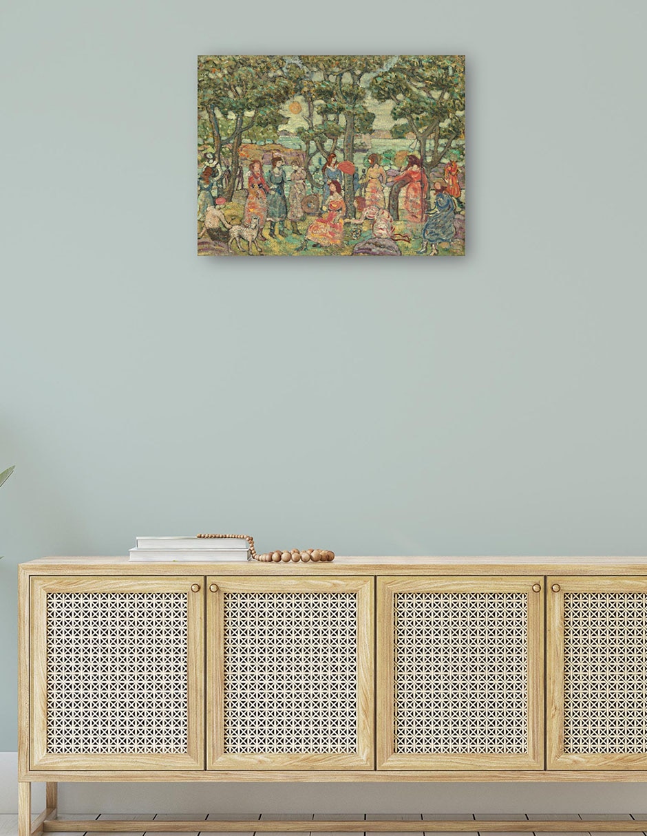 Cuadro decorativo Paisaje con figuras, 1921 técnica mixta Bosques 4