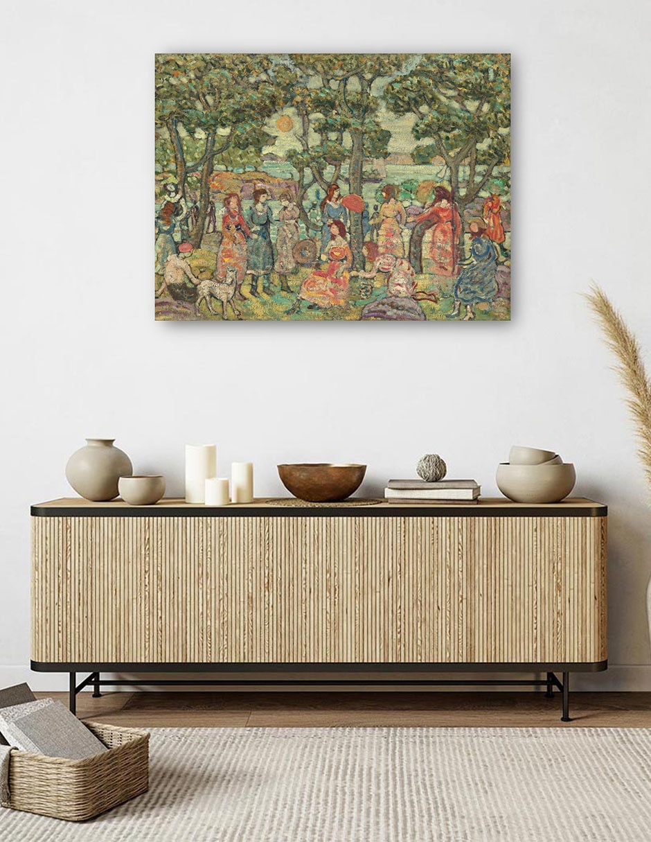 Cuadro decorativo Paisaje con figuras, 1921 técnica mixta Bosques 5