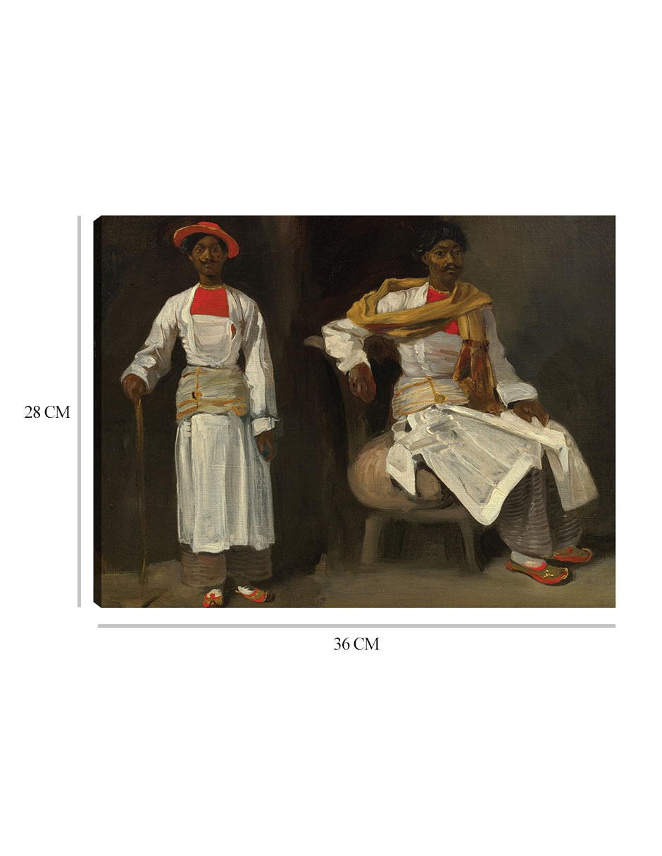 Cuadro decorativo Dos estudios de un indio de Calcuta, sentado y de pie c. 1823/1824 técnica mixta Gente 2