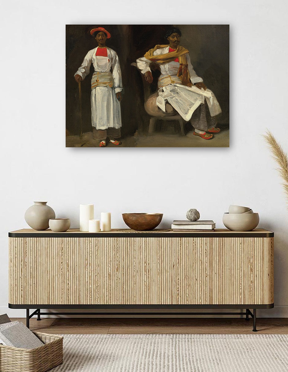 Cuadro decorativo Dos estudios de un indio de Calcuta, sentado y de pie c. 1823/1824 técnica mixta Gente 5