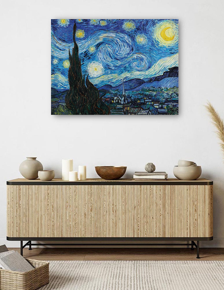 Cuadro decorativo La noche estrellada (1889) técnica mixta Inspiración 5