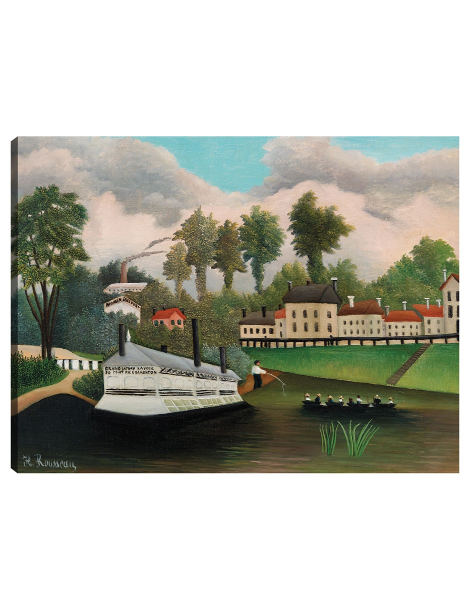 Cuadro decorativo El barco lavadero de Pont de Charenton (ca. 1895) técnica mixta Lagos